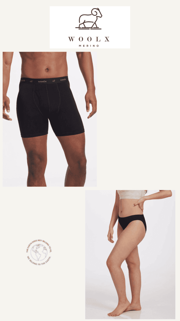 Merino Wool Underwear for both men and women from the sustainable brand Woolx
