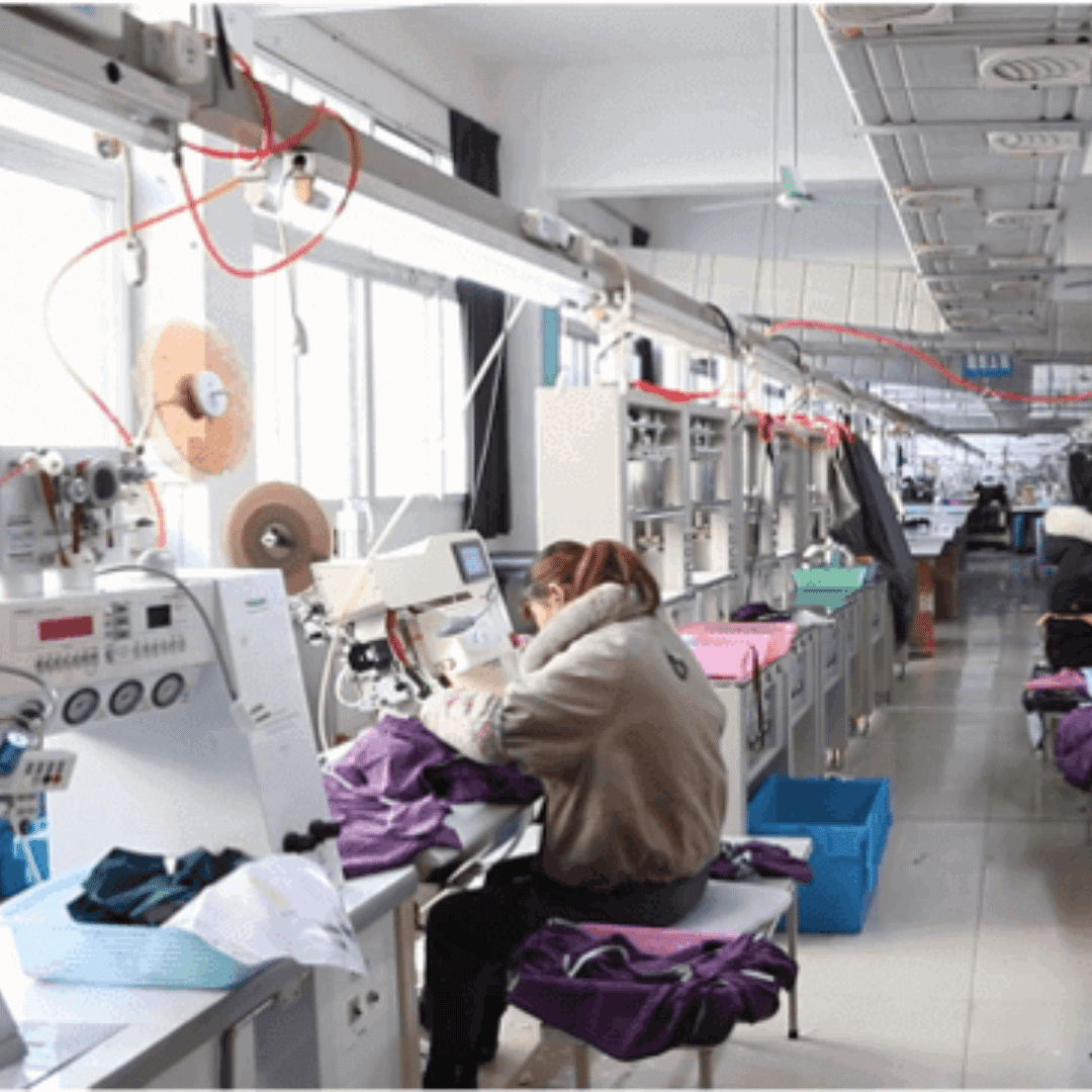 seamstress working in a textile factory
