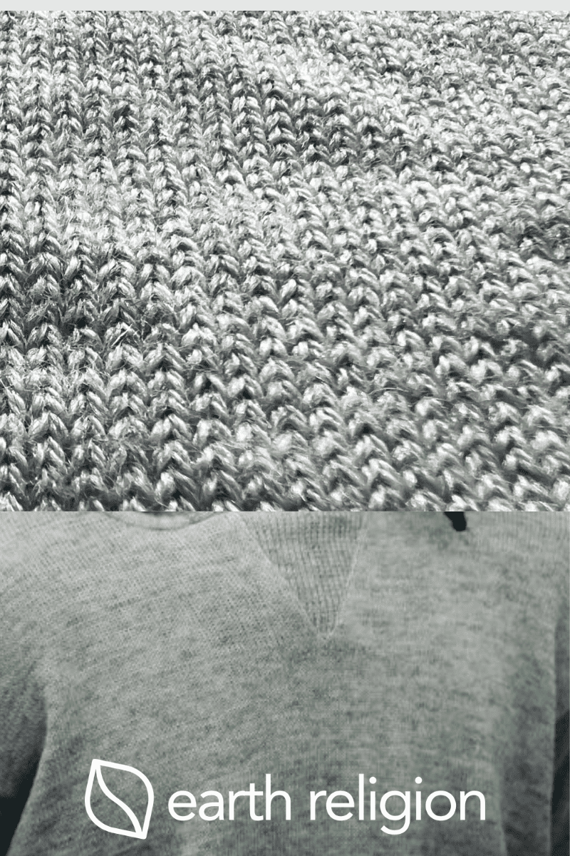 Close up detail of the Alpaca Hoodie in detail.